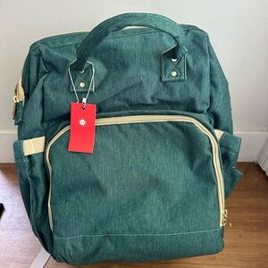 Green Diaper Bag Backpack